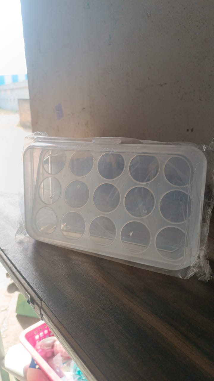 Plastic Egg Storage Container Holder for Refrigerator Egg Tray Holds 15 Eggs (1 Pc) Plastic Egg Storage Container Holder for Refrigerator Egg Tray Holds 15 Eggs (1 Pc)